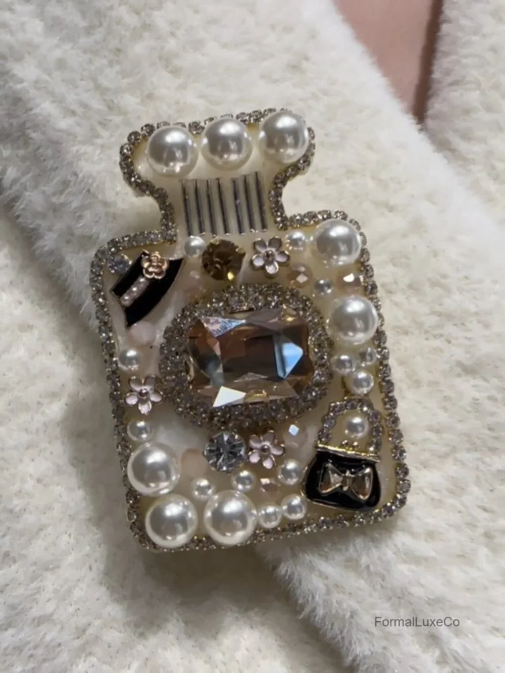 Rhinestone Perfume Bottle Brooch Pin Women's Vintage Crystal Jewelry Accessory